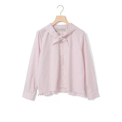 【ミディウミ/MidiUmi】のスカーフライクショートシャツ 人気、トレンドファッション・服の通販 founy(ファニー) 　ファッション　Fashion　レディースファッション　Fashion for Women　トップス・カットソー　Cut & Sew Tops　シャツ・ブラウス・オフィスカジュアル　Elegant Blouses & Button-Ups　おすすめ　Recommended / Our Picks　オケージョン　Occasion Wear　ジャケット　Jacket, Outerwear　スカーフ　Scarf, Neckwear　ストライプ　Stripe, Striped Pattern　ブロード　Broadcloth, Fine Cotton　メンズ　Men's, Menswear　春　Spring　other-2|ID: prp329100004861729 ipo3291000000036051281