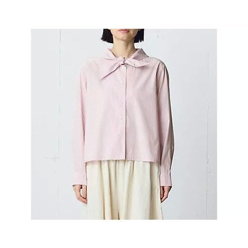 【ミディウミ/MidiUmi】のスカーフライクショートシャツ インテリア・キッズ・メンズ・レディースファッション・服の通販 founy(ファニー) https://founy.com/ ファッション Fashion レディースファッション Fashion for Women トップス・カットソー Cut & Sew Tops シャツ・ブラウス・オフィスカジュアル Elegant Blouses & Button-Ups おすすめ Recommended / Our Picks オケージョン Occasion Wear ジャケット Jacket, Outerwear スカーフ Scarf, Neckwear ストライプ Stripe, Striped Pattern ブロード Broadcloth, Fine Cotton メンズ Men's, Menswear 春 Spring |ID: prp329100004861729 ipo3291000000036304667