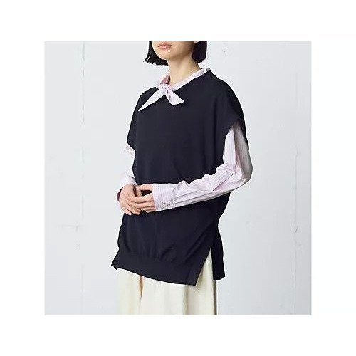 【ミディウミ/MidiUmi】のサイドリボンベスト 人気、トレンドファッション・服の通販 founy(ファニー) 　ファッション　Fashion　レディースファッション　Fashion for Women　アウター　Coat / Outerwear Collection　トップス・カットソー　Cut & Sew Tops　ベスト&ジレ / 重ね着スタイル　Vests & Gilets　おすすめ　Recommended / Our Picks　ベスト　Vest, Waistcoat　リボン　Ribbon, Bow　半袖　Short Sleeve, Half Sleeve　長袖　Long Sleeve, Full Sleeve　other-2|ID: prp329100004861732 ipo3291000000036051328