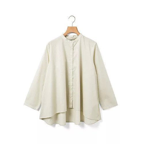 【ミディウミ/MidiUmi】のドットシャツ インテリア・キッズ・メンズ・レディースファッション・服の通販 founy(ファニー) 　ファッション　Fashion　レディースファッション　Fashion for Women　トップス・カットソー　Cut & Sew Tops　シャツ・ブラウス・オフィスカジュアル　Elegant Blouses & Button-Ups　ドット　Polka Dot, Dot Pattern　ブロード　Broadcloth, Fine Cotton　ワイド　Wide, Wide Fit　人気　Popular, Best Seller　今季　This Season, Current Season　アイボリー|ID: prp329100004861739 ipo3291000000036051501