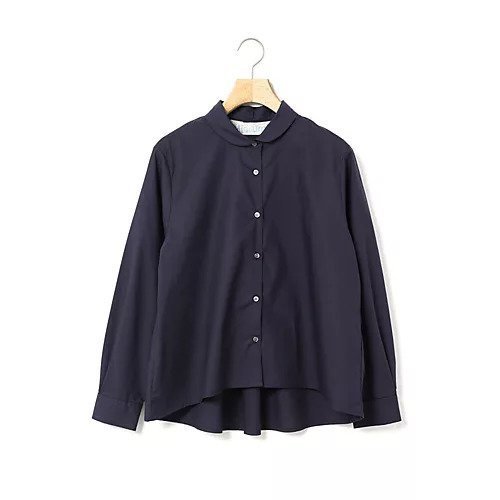 【ミディウミ/MidiUmi】のダッチカラーシャツ インテリア・キッズ・メンズ・レディースファッション・服の通販 founy(ファニー) ファッション Fashion レディースファッション Fashion for Women トップス・カットソー Cut & Sew Tops シャツ・ブラウス・オフィスカジュアル Elegant Blouses & Button-Ups おすすめ Recommended / Our Picks コンパクト Compact, Small Size シンプル Simple, Minimal タイプライター Typewriter Fabric, Crisp Cotton 春 Spring ネイビー|ID: prp329100004861741 ipo3291000000036051532
