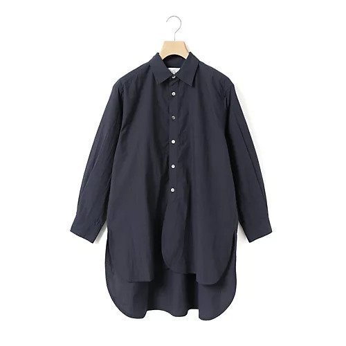 【ミディウミ/MidiUmi】のワイドロングシャツ インテリア・キッズ・メンズ・レディースファッション・服の通販 founy(ファニー) ファッション Fashion レディースファッション Fashion for Women トップス・カットソー Cut & Sew Tops シャツ・ブラウス・オフィスカジュアル Elegant Blouses & Button-Ups スリット Slit, Slit Detail タイプライター Typewriter Fabric, Crisp Cotton ドレス Dress, One-Piece ベーシック Basic, Essential ボトム Bottoms, Lower Wear ワッシャー Washer, Crinkled Finish ネイビー|ID: prp329100004861743 ipo3291000000036051557