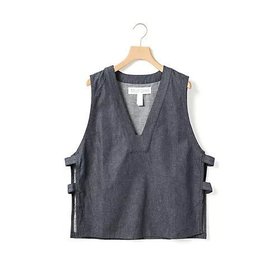 【ミディウミ/MidiUmi】のデニムサイドストラップベスト 人気、トレンドファッション・服の通販 founy(ファニー) ファッション Fashion レディースファッション Fashion for Women アウター Coat / Outerwear Collection トップス・カットソー Cut & Sew Tops ベスト&ジレ / 重ね着スタイル Vests & Gilets デニム Denim, Jeans Material ベスト Vest, Waistcoat |ID:prp329100004861746
