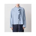 【ミディウミ/MidiUmi】のダンガリーズラッフルシャツ 人気、トレンドファッション・服の通販 founy(ファニー) ファッション Fashion レディースファッション Fashion for Women トップス・カットソー Cut & Sew Tops シャツ・ブラウス・オフィスカジュアル Elegant Blouses & Button-Ups インディゴ Indigo Denim インナー Innerwear ダンガリー Dungaree, Chambray フリル Frill, Ruffle フロント Front, Front Design ベーシック Basic, Essential ラッフル Ruffle, Frill 人気 Popular, Best Seller thumbnail ブルー|ID: prp329100004861747 ipo3291000000036051588