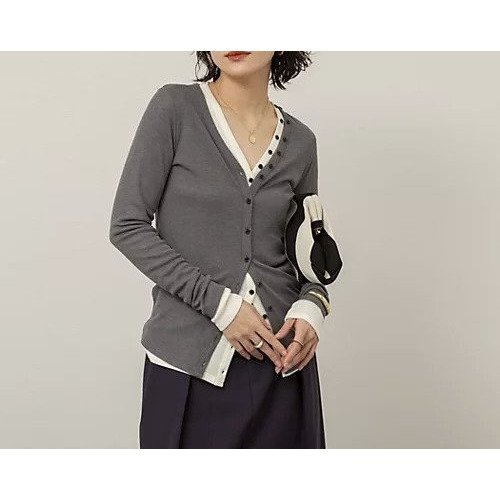 【ノーリーズ/NOLLEY'S】の【MAQWEL/マクウェル】ウォッシャブルリブカーディガン インテリア・キッズ・メンズ・レディースファッション・服の通販 founy(ファニー) ファッション Fashion レディースファッション Fashion for Women トップス・カットソー Cut & Sew Tops カーディガン・羽織り Layered Style Cardigans 2026年 2026 インナー Innerwear カーディガン Cardigan, Knitwear デコルテ Décolleté, Neckline ミディアムグレー|ID: prp329100004861793 ipo3291000000036058174