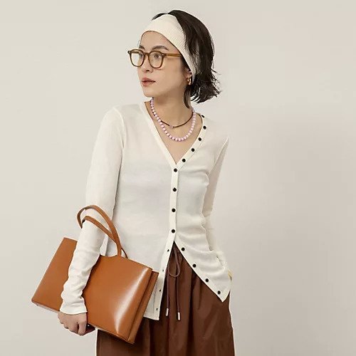 【ノーリーズ/NOLLEY'S】の【MAQWEL/マクウェル】ウォッシャブルリブカーディガン インテリア・キッズ・メンズ・レディースファッション・服の通販 founy(ファニー) ファッション Fashion レディースファッション Fashion for Women トップス・カットソー Cut & Sew Tops カーディガン・羽織り Layered Style Cardigans 2026年 2026 インナー Innerwear カーディガン Cardigan, Knitwear デコルテ Décolleté, Neckline オフホワイト|ID: prp329100004861793 ipo3291000000036058176