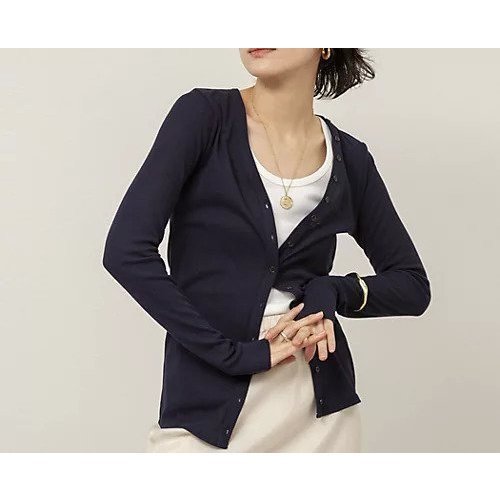 【ノーリーズ/NOLLEY'S】の【MAQWEL/マクウェル】ウォッシャブルリブカーディガン インテリア・キッズ・メンズ・レディースファッション・服の通販 founy(ファニー) ファッション Fashion レディースファッション Fashion for Women トップス・カットソー Cut & Sew Tops カーディガン・羽織り Layered Style Cardigans 2026年 2026 インナー Innerwear カーディガン Cardigan, Knitwear デコルテ Décolleté, Neckline ネイビー|ID: prp329100004861793 ipo3291000000036058178