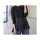 【エニー/ANY】の【WEB限定】サテンコンビペプラムカットソー 人気、トレンドファッション・服の通販 founy(ファニー) ファッション Fashion レディースファッション Fashion for Women トップス・カットソー Cut & Sew Tops カットソー・ベーシックTシャツ Cut-and-Sewn Tops / Stretch Tees & Basics おすすめ Recommended / Our Picks インナー Innerwear カーディガン Cardigan, Knitwear サテン Satin, Glossy Fabric パーカー Hoodie, Parka フレア Flare, Flared ペプラム Peplum, Flared Hem エレガント 上品 Elegant 洗える Machine Washable A/W・秋冬 Autumn/Winter thumbnail ブラック|ID: prp329100004861861 ipo3291000000036063444