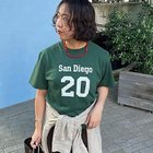 【ノーリーズ/NOLLEY'S】の店舗別注ナンバリングTシャツ 人気、トレンドファッション・服の通販 founy(ファニー) ファッション Fashion レディースファッション Fashion for Women トップス・カットソー Cut & Sew Tops シャツ・ブラウス・オフィスカジュアル Elegant Blouses & Button-Ups ロングTシャツ・Tシャツ Longline T-Shirts & Tees 2025年 2025 2025春夏・S/S Spring/Summer 2025 SS25 シンプル Simple, Minimal スペシャル Special, Limited Edition プリント Print, Printed Pattern 別注 Limited Edition, Custom Order 夏 Summer thumbnail ダークグリーン|ID: prp329100004862064 ipo3291000000036196012