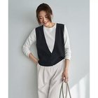 【スタイルデリ/STYLE DELI】のハイゲージ編みディープVネックベスト ネイビー|ID: prp329100004862523 ipo3291000000036271469