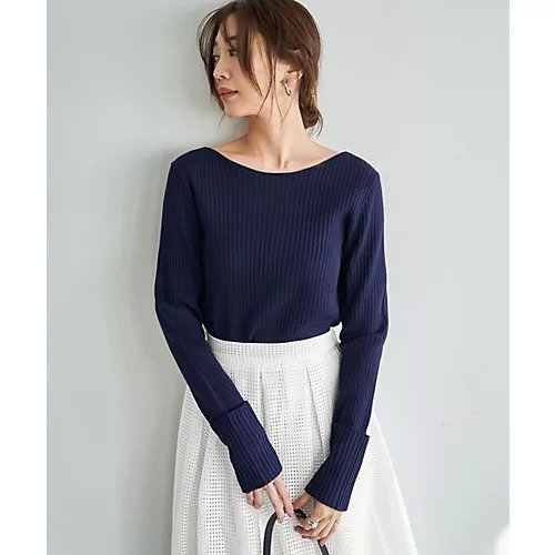 【スタイルデリ/STYLE DELI】の袖口折り返しボートネックリブトップス インテリア・キッズ・メンズ・レディースファッション・服の通販 founy(ファニー) https://founy.com/ ファッション Fashion レディースファッション Fashion for Women トップス・カットソー Cut & Sew Tops イエロー Yellow オレンジ Orange カットソー Cut and Sewn Top シンプル Simple, Minimal ストレート Straight, Straight Cut スリット Slit, Slit Detail 定番 Standard, Basic Item 人気 Popular, Best Seller 長袖 Long Sleeve, Full Sleeve 夏 Summer |ID: prp329100004863024 ipo3291000000036304546