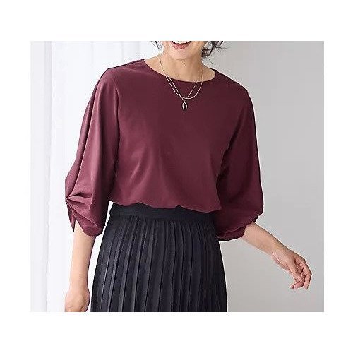 【エニー/ANY】のシルケットスムースタックスリーブプルオーバー インテリア・キッズ・メンズ・レディースファッション・服の通販 founy(ファニー) 　ファッション　Fashion　レディースファッション　Fashion for Women　トップス・カットソー　Cut & Sew Tops　カジュアルプルオーバー・ニットトップス　Pullovers & Knit Tops / Casual Pullovers　おすすめ　Recommended / Our Picks　スリット　Slit, Slit Detail　定番　Standard, Basic Item　ワイン|ID: prp329100004863623 ipo3291000000036173569