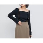 【ノーリーズソフィー/NOLLEY'S sophi】の【WEB限定カラーあり】総針スクエアネックプルオーバーニット ブラック|ID: prp329100004864146 ipo3291000000036271726