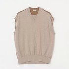 【アンスクリア/INSCRIRE】のCotton 16G V neck Vest LT.BEIGE×CAMEL|ID: prp329100004864151 ipo3291000000036310841