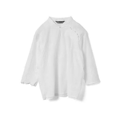 【ミズイロ インド/mizuiro ind】のレースシノワズリシャツ 人気、トレンドファッション・服の通販 founy(ファニー) ファッション Fashion レディースファッション Fashion for Women トップス・カットソー Cut & Sew Tops シャツ・ブラウス・オフィスカジュアル Elegant Blouses & Button-Ups アンティーク Antique-Inspired シンプル Simple, Minimal スカラップ Scallop, Scalloped Edge レース Lace, Lace Fabric エレガント 上品 Elegant 無地 Plain, Solid Color other-2|ID: prp329100004864166 ipo3291000000036196168
