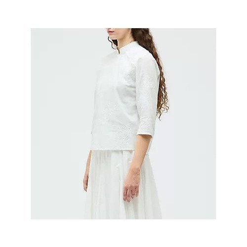 【ミズイロ インド/mizuiro ind】のレースシノワズリシャツ 人気、トレンドファッション・服の通販 founy(ファニー) ファッション Fashion レディースファッション Fashion for Women トップス・カットソー Cut & Sew Tops シャツ・ブラウス・オフィスカジュアル Elegant Blouses & Button-Ups アンティーク Antique-Inspired シンプル Simple, Minimal スカラップ Scallop, Scalloped Edge レース Lace, Lace Fabric エレガント 上品 Elegant 無地 Plain, Solid Color other-3|ID: prp329100004864166 ipo3291000000036196169