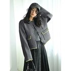 【スタイルデリ/STYLE DELI】の【BLK001】配色クルーネックカーディガン 人気、トレンドファッション・服の通販 founy(ファニー) ファッション Fashion レディースファッション Fashion for Women トップス・カットソー Cut & Sew Tops カーディガン・羽織り Layered Style Cardigans カーディガン Cardigan, Knitwear キャップ Cap, Baseball Cap 軽量 Lightweight, Ultra Light シンプル Simple, Minimal ジャケット Jacket, Outerwear タンク Tank Top, Sleeveless Top バランス Balance, Style Balance フィット Fit, Slim Fit ベーシック Basic, Essential ポケット Pocket, Pocket Detail ワイド Wide, Wide Fit おすすめ Recommended / Our Picks thumbnail チャコール|ID: prp329100004866098 ipo3291000000036220396