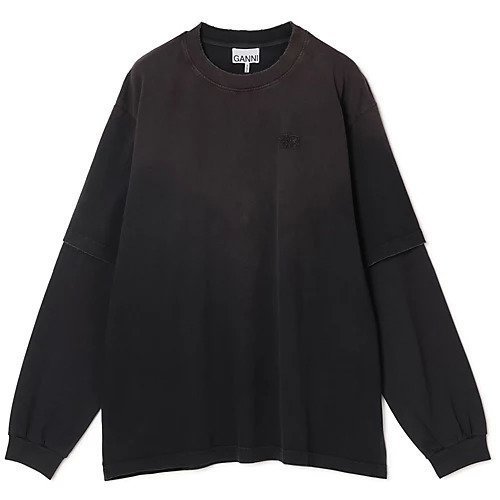 【ガニー/GANNI】のHeavy Cotton Jersey Longsleeve Washed Effect インテリア・キッズ・メンズ・レディースファッション・服の通販 founy(ファニー) 　ファッション　Fashion　レディースファッション　Fashion for Women　アウター　Coat / Outerwear Collection　リラックス　Relax, Relaxed Fit　ロング　Long, Long-Length　洗える　Machine Washable　Phantom|ID: prp329100004866110 ipo3291000000036270267