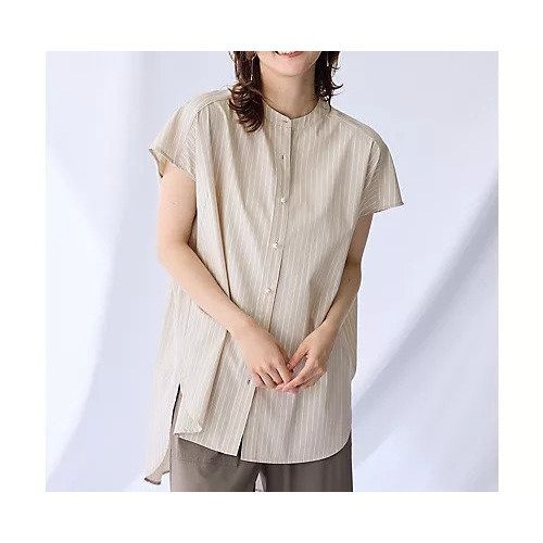 【エニー/ANY】のラメストライプ半袖シャツブラウス 人気、トレンドファッション・服の通販 founy(ファニー) 　ファッション　Fashion　レディースファッション　Fashion for Women　トップス・カットソー　Cut & Sew Tops　シャツ・ブラウス・オフィスカジュアル　Elegant Blouses & Button-Ups　アクセサリー　Fashion Accessories　インナー　Innerwear　キャミ　Camisole, Cami Top　シルバー　Silver, Metallic Silver　ストライプ　Stripe, Striped Pattern　タンク　Tank Top, Sleeveless Top　デニム　Denim, Jeans Material　パール　Pearl, Pearl Accent　半袖　Short Sleeve, Half Sleeve　other-2|ID: prp329100004866797 ipo3291000000036272243