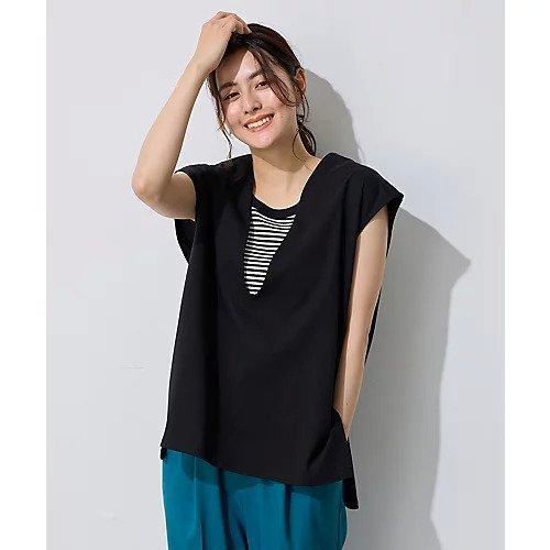 【エニー/ANY】のVネックチュニック インテリア・キッズ・メンズ・レディースファッション・服の通販 founy(ファニー) 　ファッション　Fashion　レディースファッション　Fashion for Women　トップス・カットソー　Cut & Sew Tops　Vネックトップス　V-Neck Tops / V-Cut Neckline Shirts　スリット　Slit, Slit Detail　タンク　Tank Top, Sleeveless Top　チュニック　Tunic, Long Top　トレンド　Trend, Trending Now　夏　Summer　ブラック|ID: prp329100004866798 ipo3291000000036272247