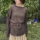 【ノーリーズ/NOLLEY'S】の《手洗い可能》ペーパーヤーンメッシュプルオーバー ダークブラウン|ID: prp329100004866799 ipo3291000000036271990