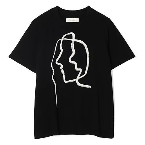 【アキラナカ/AKIRANAKA】のLine portrait T-shirt インテリア・キッズ・メンズ・レディースファッション・服の通販 founy(ファニー) 　ファッション　Fashion　レディースファッション　Fashion for Women　トップス・カットソー　Cut & Sew Tops　シャツ・ブラウス・オフィスカジュアル　Elegant Blouses & Button-Ups　ロングTシャツ・Tシャツ　Longline T-Shirts & Tees　グラフィック　Graphic, Graphic Design　洗える　Machine Washable　BLACK|ID: prp329100004867970 ipo3291000000036268002