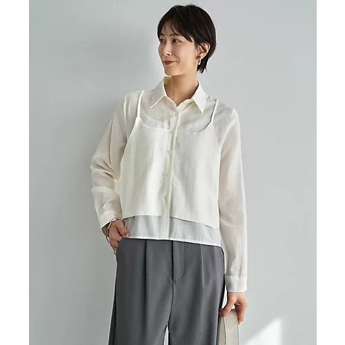 【スタイルデリ/STYLE DELI】のキャミレイヤード風シアーシャツ 人気、トレンドファッション・服の通販 founy(ファニー) ファッション Fashion レディースファッション Fashion for Women トップス・カットソー Cut & Sew Tops キャミソール&ノースリーブ Camisoles & Sleeveless Tops シャツ・ブラウス・オフィスカジュアル Elegant Blouses & Button-Ups イエロー Yellow エアリー Airy Texture 春 Spring カフス Cuff Design キャミ Camisole, Cami Top キャミソール Camisole, Spaghetti Strap Top コンパクト Compact, Small Size シアー Sheer, See-Through シンプル Simple, Minimal ストレート Straight, Straight Cut スリット Slit, Slit Detail 長袖 Long Sleeve, Full Sleeve バランス Balance, Style Balance パール Pearl, Pearl Accent フロント Front, Front Design ポケット Pocket, Pocket Detail ロング Long, Long-Length ワイド Wide, Wide Fit S/S・春夏 SS, Spring/Summer, Warm Season 夏 Summer エレガント 上品 Elegant other-2|ID: prp329100004868046 ipo3291000000036269536