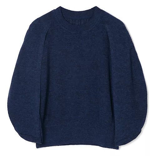 【アキラナカ/AKIRANAKA】のCarlotta knit pullover インテリア・キッズ・メンズ・レディースファッション・服の通販 founy(ファニー) 　ファッション　Fashion　レディースファッション　Fashion for Women　トップス・カットソー　Cut & Sew Tops　ニット　Knit Tops & Sweaters　カジュアルプルオーバー・ニットトップス　Pullovers & Knit Tops / Casual Pullovers　スリット　Slit, Slit Detail　テクスチャー　Texture, Textured Fabric　ドレープ　Drape, Draping Fabric　フォルム　Silhouette, Form　モダン　Modern, Contemporary　リネン　Linen, Linen Fabric　NAVY|ID: prp329100004868061 ipo3291000000036269805