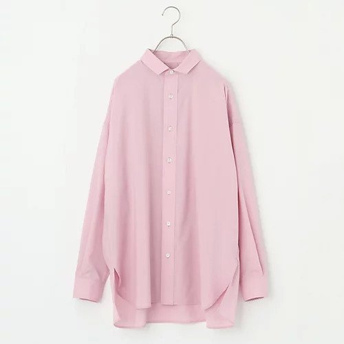 【ティッカ/TICCA】の【五明祐子さんコラボ】【洗える】TWスクエアビッグシャツUNI インテリア・キッズ・メンズ・レディースファッション・服の通販 founy(ファニー) 　ファッション　Fashion　レディースファッション　Fashion for Women　トップス・カットソー　Cut & Sew Tops　シャツ・ブラウス・オフィスカジュアル　Elegant Blouses & Button-Ups　コラボ　Collaboration, Collab　コンパクト　Compact, Small Size　バランス　Balance, Style Balance　エレガント 上品　Elegant　別注　Limited Edition, Custom Order　洗える　Machine Washable　PINK|ID: prp329100004868120 ipo3291000000036271526