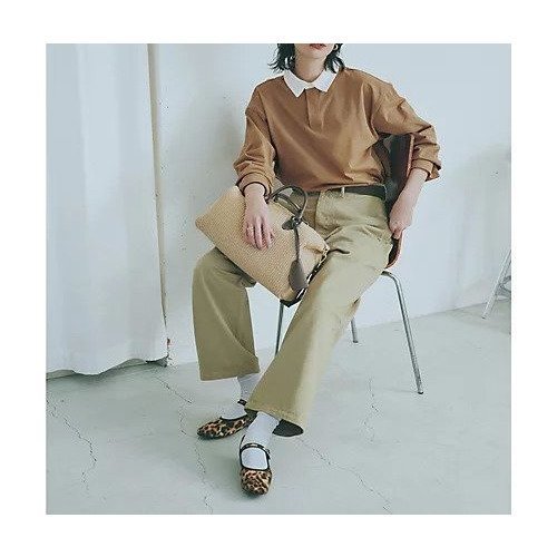 【トゥエルブクローゼット/12closet】の【洗える】ラガーシャツ風トップス 人気、トレンドファッション・服の通販 founy(ファニー) 　ファッション　Fashion　レディースファッション　Fashion for Women　トップス・カットソー　Cut & Sew Tops　シャツ・ブラウス・オフィスカジュアル　Elegant Blouses & Button-Ups　カットソー　Cut and Sewn Top　スキッパー　Skipper, Open Collar　トレンド　Trend, Trending Now　フラット　Flat, Flat Shoes　ボーダー　Border, Stripe　エレガント 上品　Elegant　洗える　Machine Washable　長袖　Long Sleeve, Full Sleeve　other-2|ID: prp329100004868121 ipo3291000000036271532