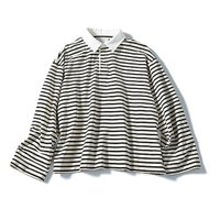 【トゥエルブクローゼット/12closet】の【洗える】ラガーシャツ風トップス 人気、トレンドファッション・服の通販 founy(ファニー) ファッション Fashion レディースファッション Fashion for Women トップス・カットソー Cut & Sew Tops シャツ・ブラウス・オフィスカジュアル Elegant Blouses & Button-Ups カットソー Cut and Sewn Top スキッパー Skipper, Open Collar トレンド Trend, Trending Now フラット Flat, Flat Shoes ボーダー Border, Stripe エレガント 上品 Elegant 洗える Machine Washable 長袖 Long Sleeve, Full Sleeve |ID:prp329100004868121