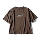 【トゥエルブクローゼット/12closet】の【洗える】USA コットン Merci Tシャツ ブラウン|ID: prp329100004868123 ipo3291000000036312852