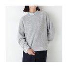 【ヒューマンウーマン/HUMAN WOMAN】のネップ入ペーパーヤーン片畦クルーネックプルオーバー グレー|ID: prp329100004868129 ipo3291000000036272215