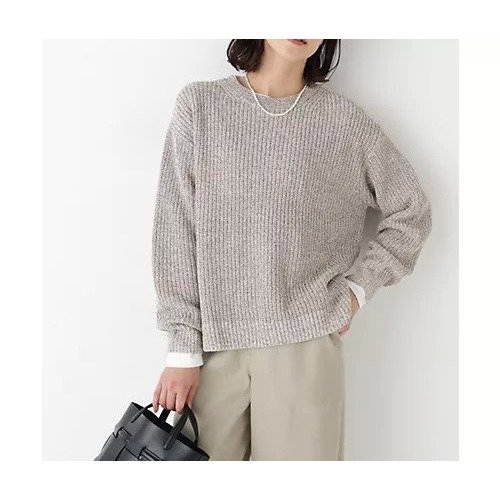 【ヒューマンウーマン/HUMAN WOMAN】のネップ入ペーパーヤーン片畦クルーネックプルオーバー インテリア・キッズ・メンズ・レディースファッション・服の通販 founy(ファニー) https://founy.com/ ファッション Fashion レディースファッション Fashion for Women トップス・カットソー Cut & Sew Tops カジュアルプルオーバー・ニットトップス Pullovers & Knit Tops / Casual Pullovers おすすめ Recommended / Our Picks シルク Silk, 100% Silk スタンダード Standard, Basic ネップ Nepp, Slub Yarn メランジ Melange, Mixed Yarn エレガント 上品 Elegant 畦 Ribbed Knit |ID: prp329100004868129 ipo3291000000036292325