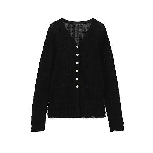 【マルティニーク/martinique】のジャガードカーディガン インテリア・キッズ・メンズ・レディースファッション・服の通販 founy(ファニー) 　ファッション　Fashion　レディースファッション　Fashion for Women　トップス・カットソー　Cut & Sew Tops　カーディガン・羽織り　Layered Style Cardigans　おすすめ　Recommended / Our Picks　カーディガン　Cardigan, Knitwear　ストレッチ　Stretch, Stretchy Fabric　チェック　Check, Plaid, Tartan　バランス　Balance, Style Balance　フィット　Fit, Slim Fit　ボトム　Bottoms, Lower Wear　ブラック|ID: prp329100004868132 ipo3291000000036272264