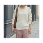 【スタイルデリ/STYLE DELI】のストレートケーブルVネックニットトップス アイボリー|ID: prp329100004868457 ipo3291000000036287918