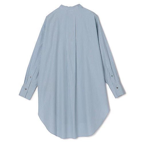 【プレインピープル/PLAIN PEOPLE】のハイカウントストライプバンドカラーシャツ 人気、トレンドファッション・服の通販 founy(ファニー) 　ファッション　Fashion　レディースファッション　Fashion for Women　トップス・カットソー　Cut & Sew Tops　シャツ・ブラウス・オフィスカジュアル　Elegant Blouses & Button-Ups　バランス　Balance, Style Balance　ボトム　Bottoms, Lower Wear　ラウンド　Round, Round Neck　リラックス　Relax, Relaxed Fit　ワイド　Wide, Wide Fit　洗える　Machine Washable　other-2|ID: prp329100004869085 ipo3291000000036284340