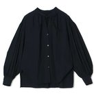 【プレインピープル/PLAIN PEOPLE】のチリメンタイプライタースキッパーギャザーブラウス ネイビー|ID: prp329100004869086 ipo3291000000036284346