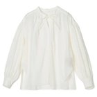 【プレインピープル/PLAIN PEOPLE】のチリメンタイプライタースキッパーギャザーブラウス ホワイト|ID: prp329100004869086 ipo3291000000036284347