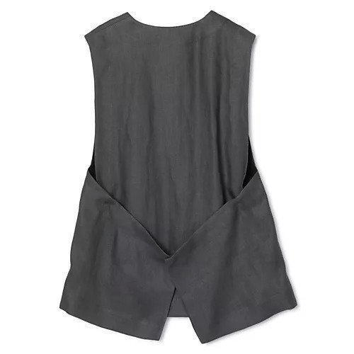 【プレインピープル/PLAIN PEOPLE】のリネンオックスデザインベスト 人気、トレンドファッション・服の通販 founy(ファニー) 　ファッション　Fashion　レディースファッション　Fashion for Women　アウター　Coat / Outerwear Collection　トップス・カットソー　Cut & Sew Tops　ベスト&ジレ / 重ね着スタイル　Vests & Gilets　フロント　Front, Front Design　ベスト　Vest, Waistcoat　other-2|ID: prp329100004869088 ipo3291000000036284366