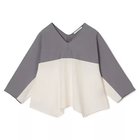 【プレインピープル/PLAIN PEOPLE】のオーガニックヘビージャージー切り替えドルマンプルオーバー グレーx白|ID: prp329100004869089 ipo3291000000036284369
