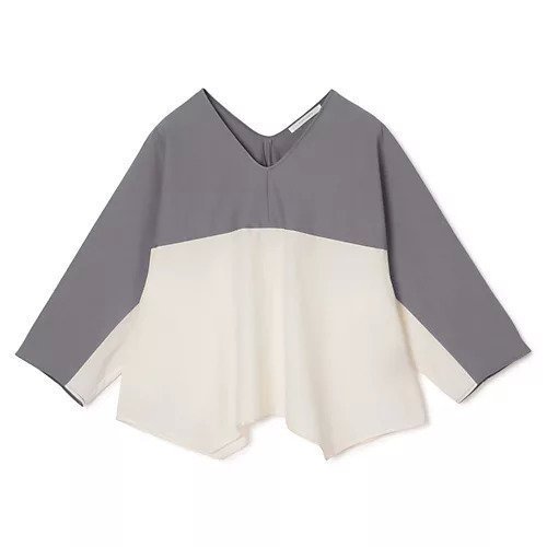 【プレインピープル/PLAIN PEOPLE】のオーガニックヘビージャージー切り替えドルマンプルオーバー インテリア・キッズ・メンズ・レディースファッション・服の通販 founy(ファニー) 　ファッション　Fashion　レディースファッション　Fashion for Women　トップス・カットソー　Cut & Sew Tops　カジュアルプルオーバー・ニットトップス　Pullovers & Knit Tops / Casual Pullovers　洗える　Machine Washable　グレーx白|ID: prp329100004869089 ipo3291000000036284369