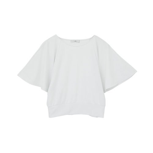 【ジュリエ/Julier】のフロウスムースショートトップス インテリア・キッズ・メンズ・レディースファッション・服の通販 founy(ファニー) 　ファッション　Fashion　レディースファッション　Fashion for Women　トップス・カットソー　Cut & Sew Tops　コレクション　Collection, Seasonal Line　ショート　Short, Short Length　バランス　Balance, Style Balance　フィット　Fit, Slim Fit　フレア　Flare, Flared　半袖　Short Sleeve, Half Sleeve　無地　Plain, Solid Color　ヨガ　Yoga, Yoga Wear　ランニング　Running, Running Wear, Activewear, Jogging　リラックス　Relax, Relaxed Fit　オフホワイト|ID: prp329100004869095 ipo3291000000036284415