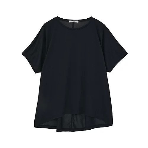 【ジュリエ/Julier】のマイクロ天竺ワイドTシャツ インテリア・キッズ・メンズ・レディースファッション・服の通販 founy(ファニー) 　ファッション　Fashion　レディースファッション　Fashion for Women　トップス・カットソー　Cut & Sew Tops　シャツ・ブラウス・オフィスカジュアル　Elegant Blouses & Button-Ups　ロングTシャツ・Tシャツ　Longline T-Shirts & Tees　コレクション　Collection, Seasonal Line　シンプル　Simple, Minimal　ドレープ　Drape, Draping Fabric　半袖　Short Sleeve, Half Sleeve　無地　Plain, Solid Color　ヨガ　Yoga, Yoga Wear　ランニング　Running, Running Wear, Activewear, Jogging　リラックス　Relax, Relaxed Fit　ワイド　Wide, Wide Fit　ブラック|ID: prp329100004869101 ipo3291000000036284455
