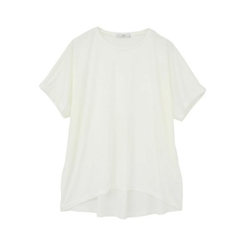 【ジュリエ/Julier】のマイクロ天竺ワイドTシャツ インテリア・キッズ・メンズ・レディースファッション・服の通販 founy(ファニー) 　ファッション　Fashion　レディースファッション　Fashion for Women　トップス・カットソー　Cut & Sew Tops　シャツ・ブラウス・オフィスカジュアル　Elegant Blouses & Button-Ups　ロングTシャツ・Tシャツ　Longline T-Shirts & Tees　コレクション　Collection, Seasonal Line　シンプル　Simple, Minimal　ドレープ　Drape, Draping Fabric　半袖　Short Sleeve, Half Sleeve　無地　Plain, Solid Color　ヨガ　Yoga, Yoga Wear　ランニング　Running, Running Wear, Activewear, Jogging　リラックス　Relax, Relaxed Fit　ワイド　Wide, Wide Fit　ホワイト|ID: prp329100004869101 ipo3291000000036284456