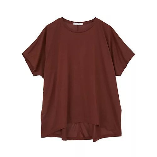 【ジュリエ/Julier】のマイクロ天竺ワイドTシャツ インテリア・キッズ・メンズ・レディースファッション・服の通販 founy(ファニー) 　ファッション　Fashion　レディースファッション　Fashion for Women　トップス・カットソー　Cut & Sew Tops　シャツ・ブラウス・オフィスカジュアル　Elegant Blouses & Button-Ups　ロングTシャツ・Tシャツ　Longline T-Shirts & Tees　コレクション　Collection, Seasonal Line　シンプル　Simple, Minimal　ドレープ　Drape, Draping Fabric　半袖　Short Sleeve, Half Sleeve　無地　Plain, Solid Color　ヨガ　Yoga, Yoga Wear　ランニング　Running, Running Wear, Activewear, Jogging　リラックス　Relax, Relaxed Fit　ワイド　Wide, Wide Fit　テラコッタ|ID: prp329100004869101 ipo3291000000036284458