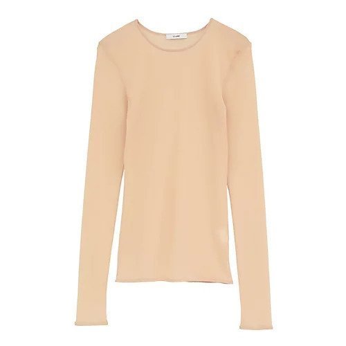 【クラネ/CLANE】のSHEER TULLE TOPS インテリア・キッズ・メンズ・レディースファッション・服の通販 founy(ファニー) 　ファッション　Fashion　レディースファッション　Fashion for Women　トップス・カットソー　Cut & Sew Tops　インナー　Innerwear　ストレッチ　Stretch, Stretchy Fabric　チャーム　Charm, Pendant　パイピング　Piping, Trim Design　ロング　Long, Long-Length　エレガント 上品　Elegant　BEIGE|ID: prp329100004869313 ipo3291000000036288142