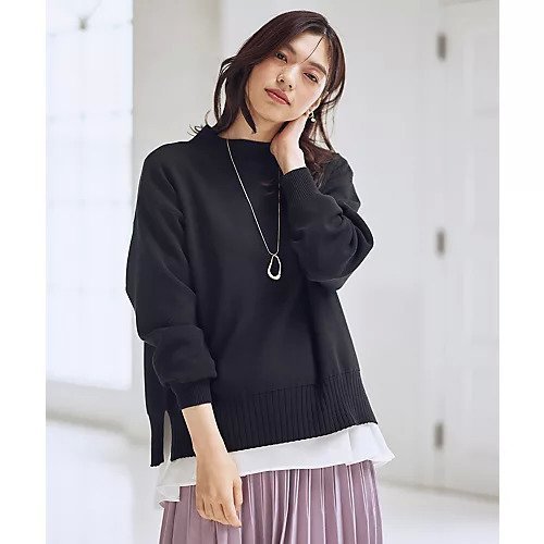 【エニー/ANY】の【新色追加】ハイネックデイリーニット インテリア・キッズ・メンズ・レディースファッション・服の通販 founy(ファニー) 　ファッション　Fashion　レディースファッション　Fashion for Women　トップス・カットソー　Cut & Sew Tops　ニット　Knit Tops & Sweaters　洗える　Machine Washable　ストレッチ　Stretch, Stretchy Fabric　スリット　Slit, Slit Detail　タートルネック　Turtleneck, High Neck　ボトム　Bottoms, Lower Wear　ボトルネック　Bottle Neck, Mock Neck　おすすめ　Recommended / Our Picks　ブラック|ID: prp329100004869428 ipo3291000000036289590