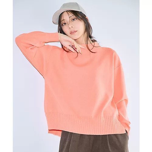 【エニー/ANY】の【新色追加】ハイネックデイリーニット インテリア・キッズ・メンズ・レディースファッション・服の通販 founy(ファニー) 　ファッション　Fashion　レディースファッション　Fashion for Women　トップス・カットソー　Cut & Sew Tops　ニット　Knit Tops & Sweaters　洗える　Machine Washable　ストレッチ　Stretch, Stretchy Fabric　スリット　Slit, Slit Detail　タートルネック　Turtleneck, High Neck　ボトム　Bottoms, Lower Wear　ボトルネック　Bottle Neck, Mock Neck　おすすめ　Recommended / Our Picks　オレンジ|ID: prp329100004869428 ipo3291000000036289595