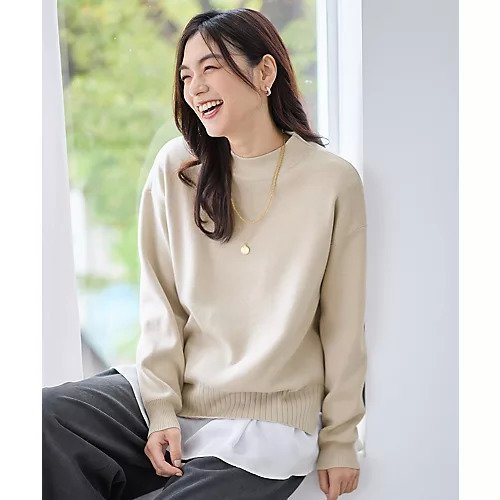 【エニー/ANY】の【新色追加】ハイネックデイリーニット インテリア・キッズ・メンズ・レディースファッション・服の通販 founy(ファニー) 　ファッション　Fashion　レディースファッション　Fashion for Women　トップス・カットソー　Cut & Sew Tops　ニット　Knit Tops & Sweaters　洗える　Machine Washable　ストレッチ　Stretch, Stretchy Fabric　スリット　Slit, Slit Detail　タートルネック　Turtleneck, High Neck　ボトム　Bottoms, Lower Wear　ボトルネック　Bottle Neck, Mock Neck　おすすめ　Recommended / Our Picks　ベージュ|ID: prp329100004869428 ipo3291000000036289596